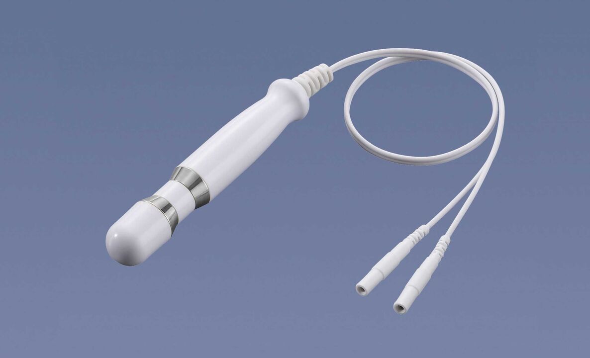 Device for electrical stimulation of the prostate. 